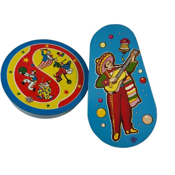 Lot of 8 Tin Litho Toy Noisemakers New Years Party US Metal Mfg Co Vintage 1950s - Picture 7 of 11